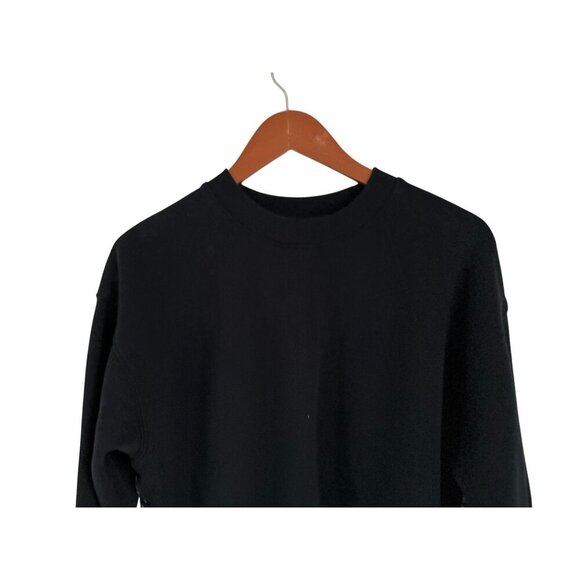 Victoria Beckham black oversized cotton sweatshirt white under arm print - Picture 3 of 13